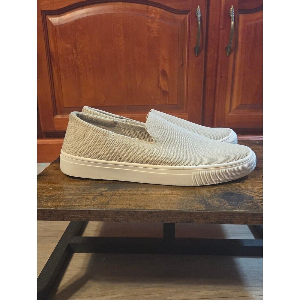Old Navy Womens Size 9 Beige Knit Slip On Sneakers Casual Comfort Shoes